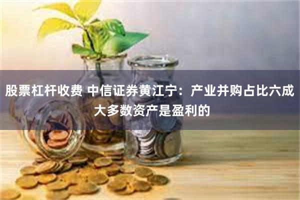 股票杠杆收费 中信证券黄江宁：产业并购占比六成 大多数资产是盈利的